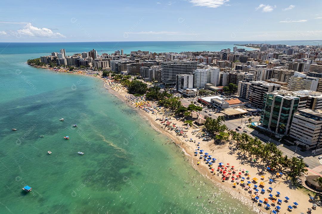 Vista aérea das praias de Maceió, Alagoas, região Nordeste