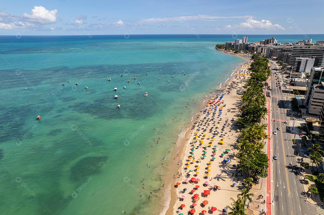 Vista aérea das praias de Maceió, Alagoas, região Nordeste