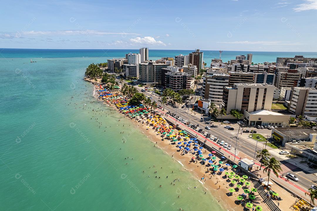 Vista aérea das praias de Maceió, Alagoas, região Nordeste
