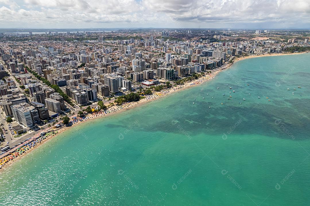 Vista aérea das praias de Maceió, Alagoas, região Nordeste