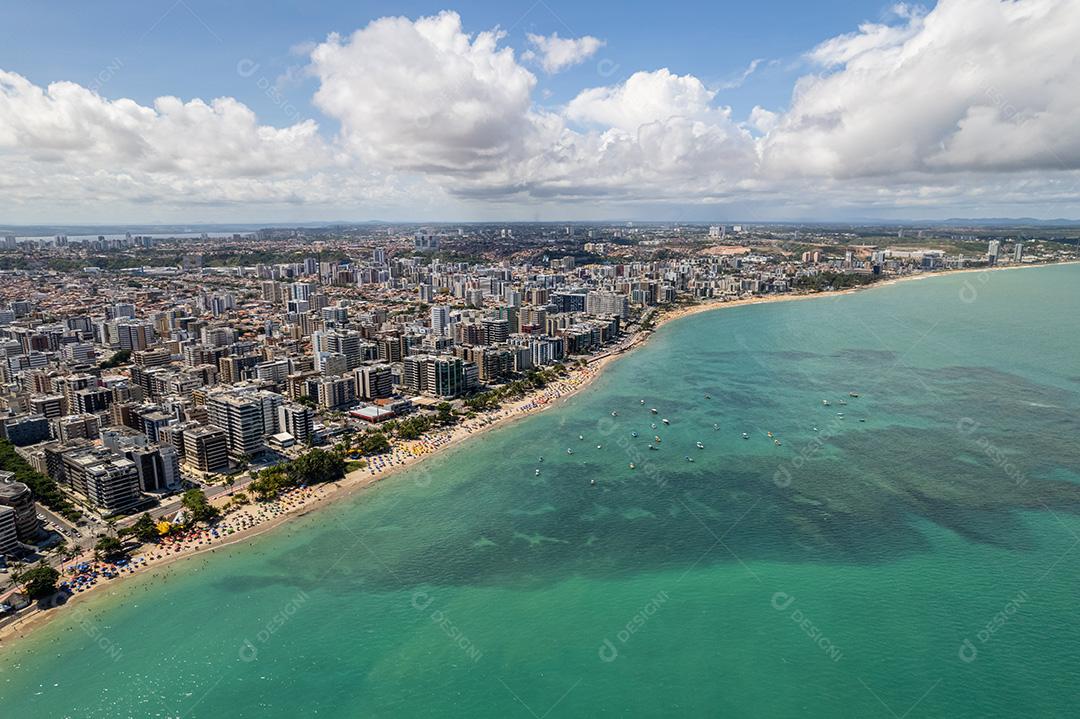 Vista aérea das praias de Maceió, Alagoas, região Nordeste