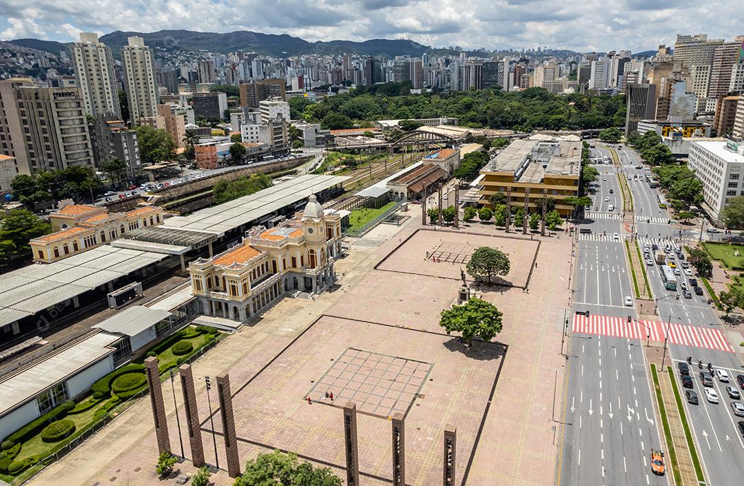 Praça da Estação em Belo Horizonte, em Minas Gerais, Brasil