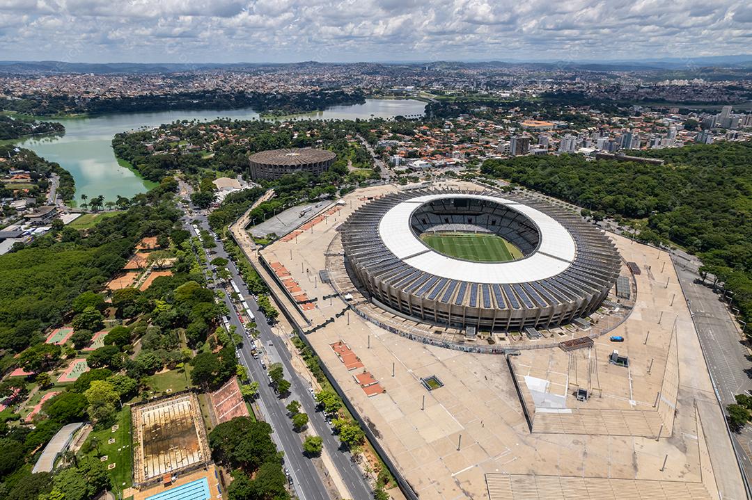 Vista aérea do Estádio Governador Magalhães Pinto