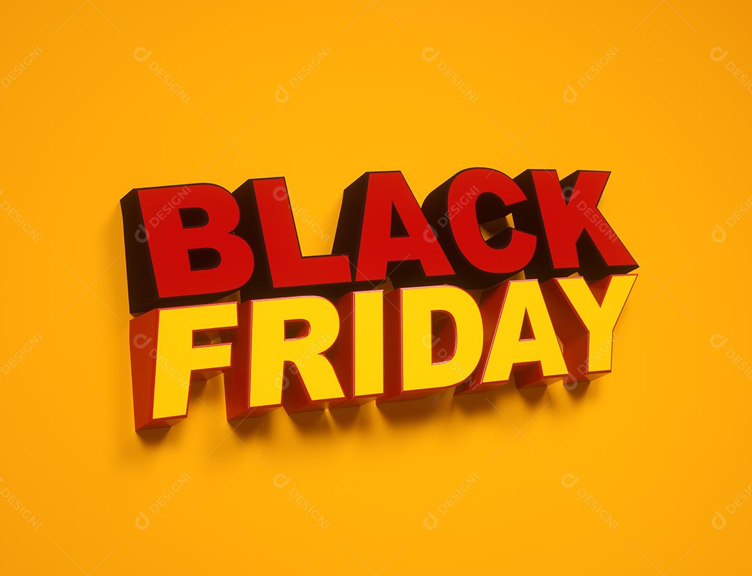 Venda de sexta-feira negra. Banner, pôster, logotipo vermelho amarelo em grito