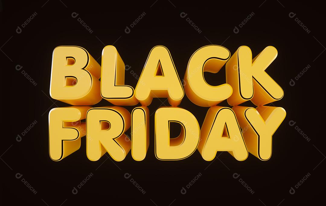 Black Friday Oferta Logo, amarelo e preto. Venda de sexta-feira negra