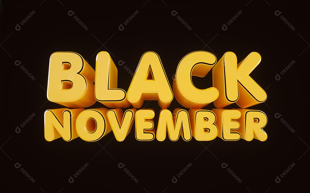 Promoção de sexta-feira negra de novembro Logo, amarelo e preto. Sexta-feira preta