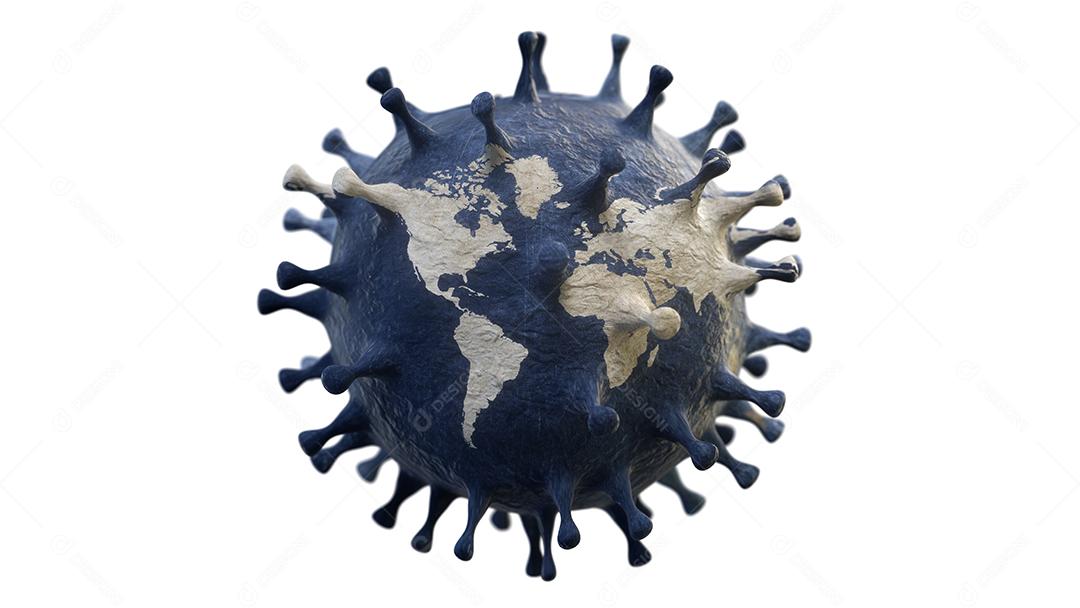 Coronavirus gripe asiática ncov forma fundo da Terra Covid-19