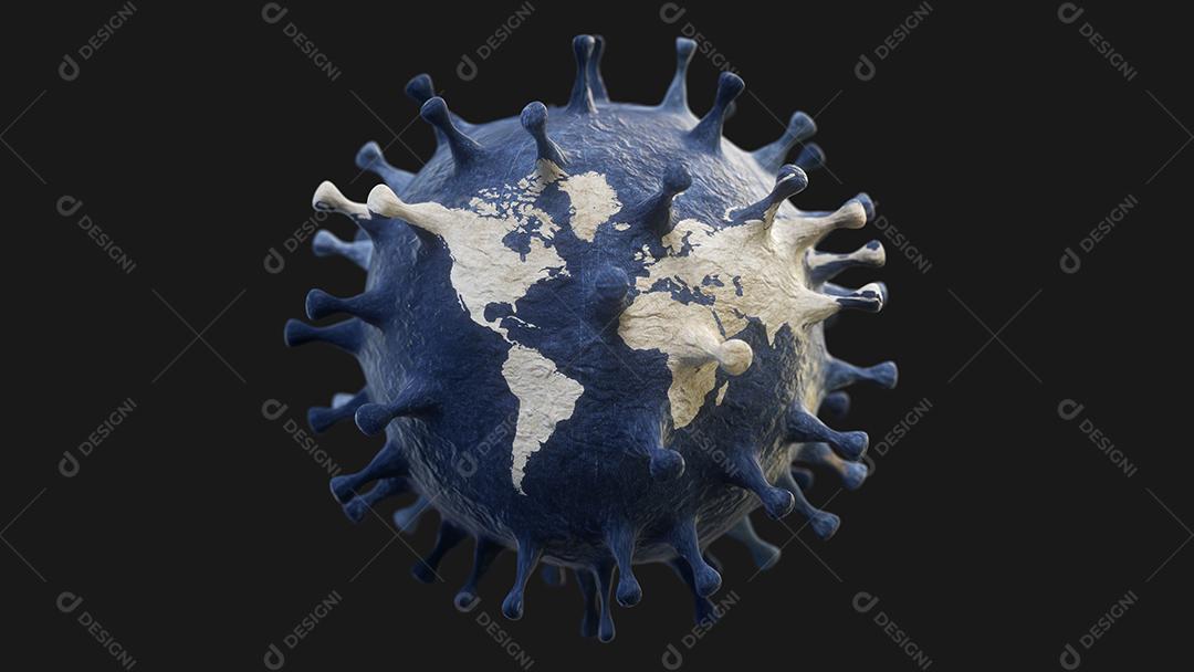 Coronavirus gripe asiática ncov forma fundo da Terra Covid-19