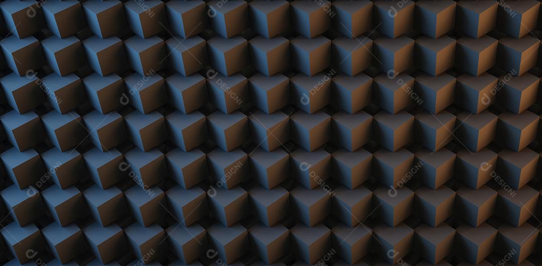 Abstrato digital louco de cubos 3d. Renderização em 3D