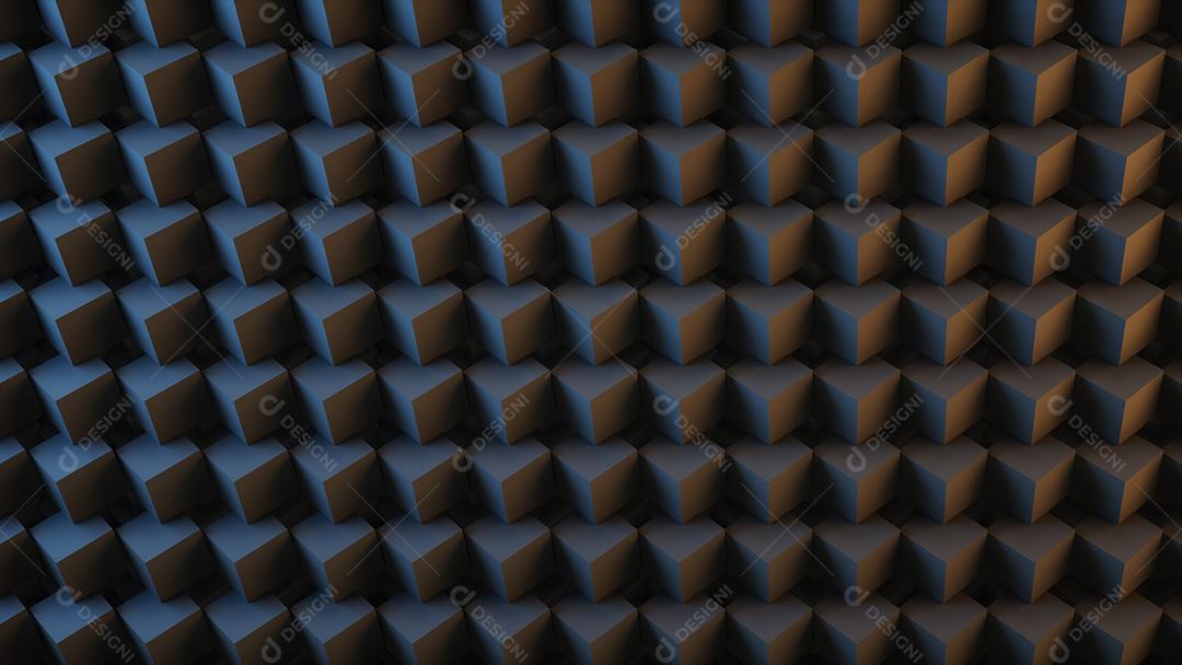 Abstrato digital louco de cubos 3d. renderização 3D.