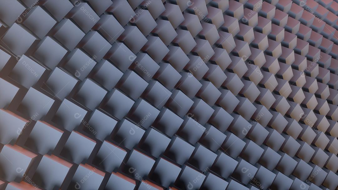 Abstrato digital louco de cubos 3d. renderização 3D.