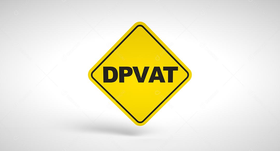DPVAT, imposto de seguro obrigatório para motoristas no Brasil. Logo conceitual