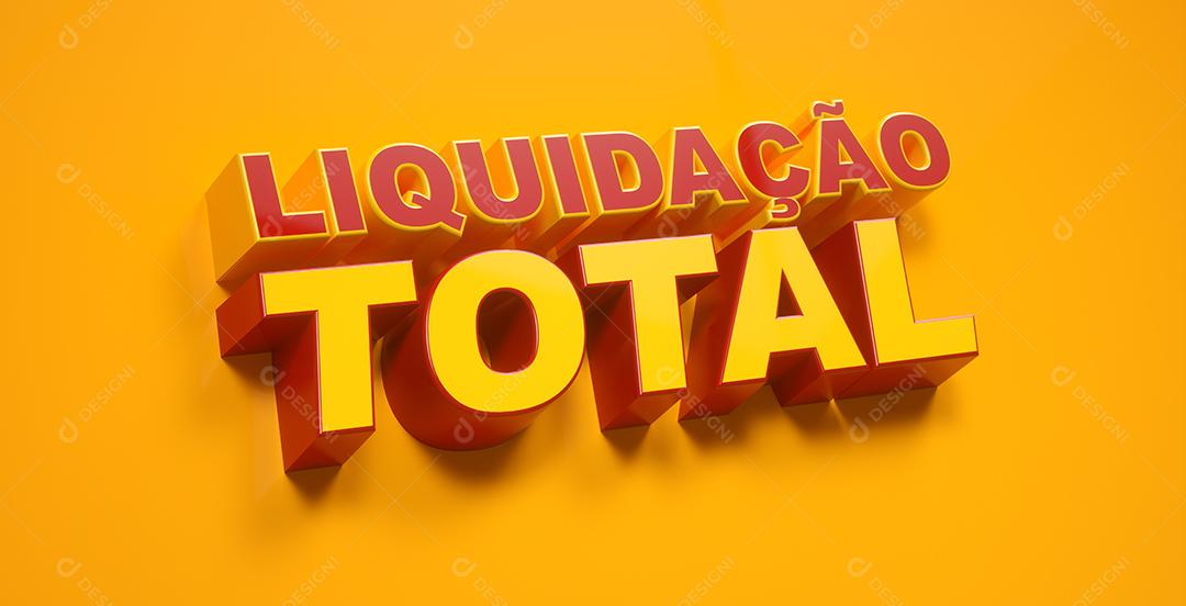 Banner publicitário em português para LIQUIDAÇÃO TOTAL