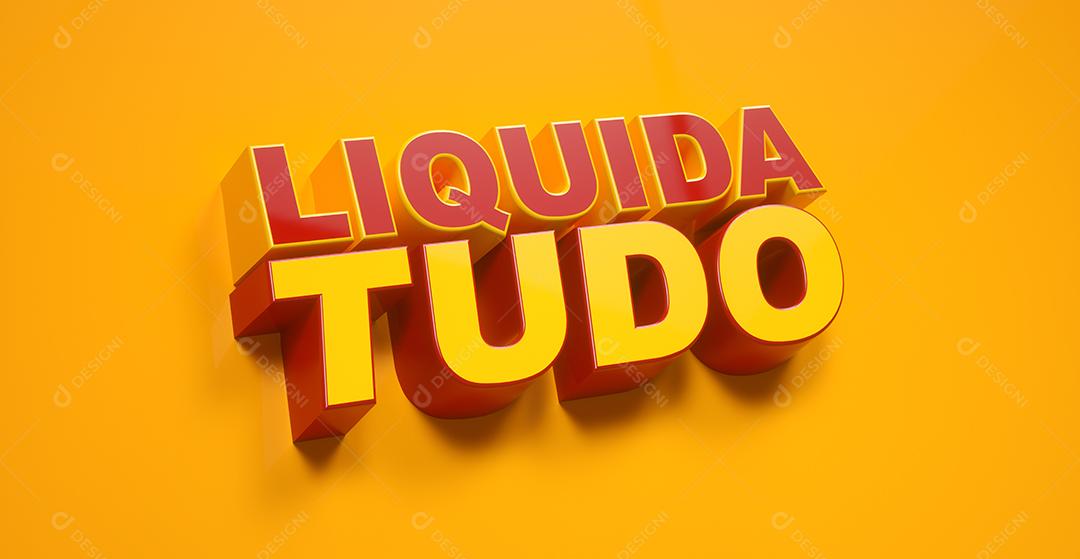 Banner publicitário em português para LIQUIDA TUDO