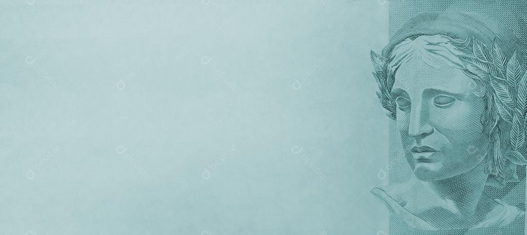 Chefe da República em cores. Fundo de dinheiro brasileiro