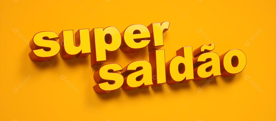 Banner publicitário em português para super saldão