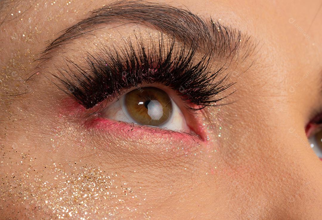 Carnaval Maquiagem para celebrar o Carnaval do Brasil. Tendência de maquiagem