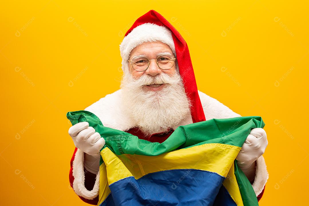 Papai Noel é fã do Brasil. Papai Noel apoiador do Brasil