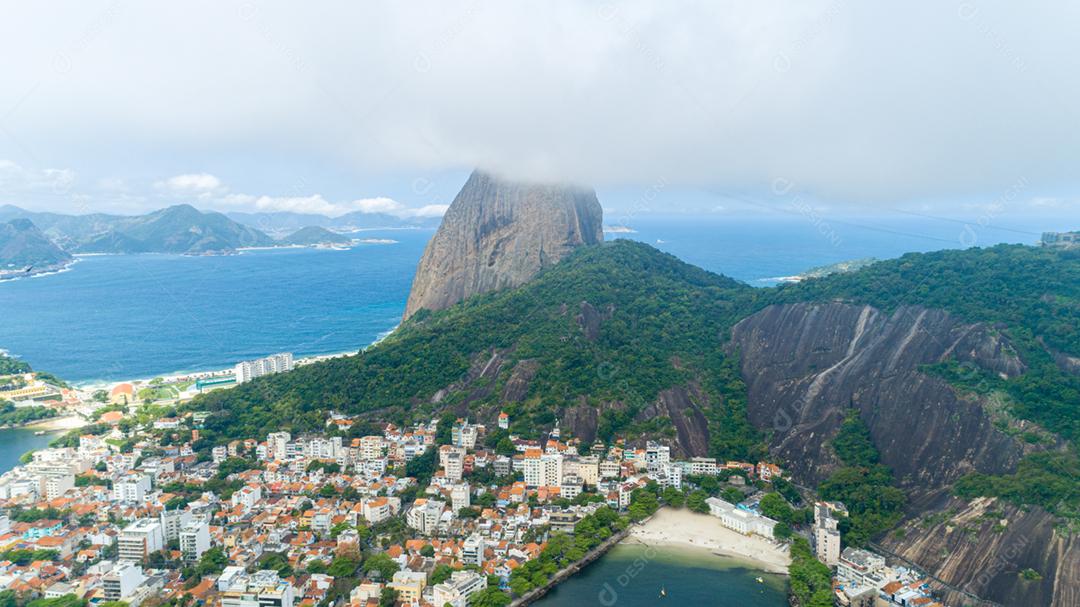 Vista do Pão de Açúcar, Corcovado e Baía de Guanabara, Rio de Janeiro, Brasil