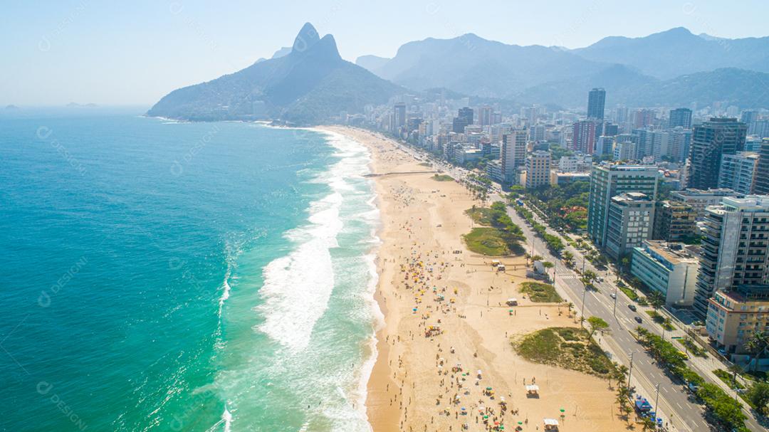 Rio de Janeiro, Rio de Janeiro/Brasi Imagem aérea da Praia de Ipanema