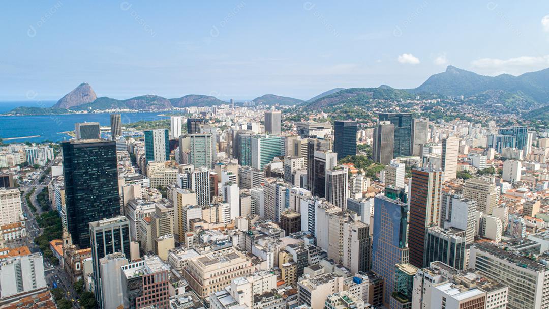 Rio de Janeiro, Rio de Janeiro/Brasil Imagem aérea do centro do Rio de Janeiro, Brasil.