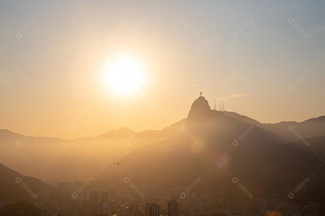 Vista do Pão de Açúcar, Corcovado e Baía de Guanabara, Rio de Janeiro, Brasil