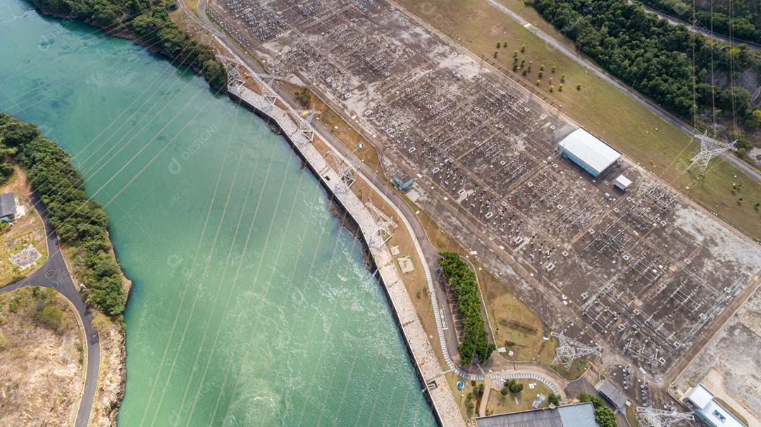 Vista aerea Usina Hidrelétrica de Furnas