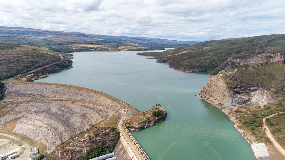 Vista aerea Usina Hidrelétrica de Furnas