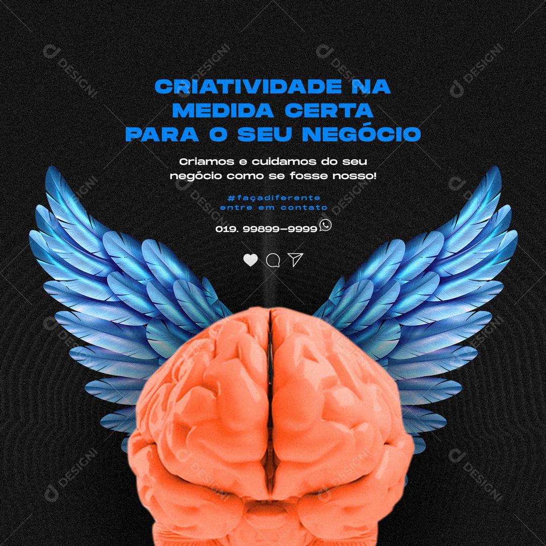 Social Media Criatividade Na Medida Certa Para o Seu Negócio Agências PSD Editável