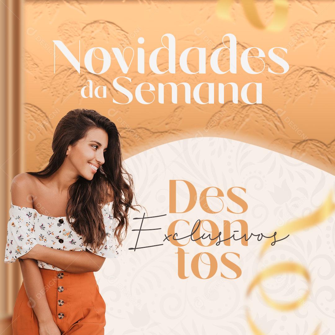 Social Media Loja de Roupas Novidades da Semana PSD Editável