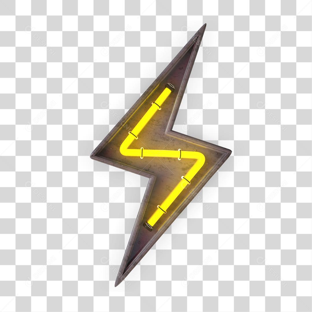 Raio de Aço Iluminado Elemento 3D PNG Transparente