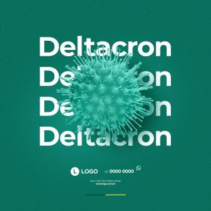 Covid Coronavírus Variante Deltacron Social Média PSD Editável