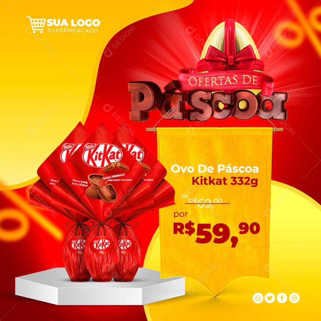 Social Media Ofertas De Páscoa Ovo De Páscoa Promoção PSD Editável