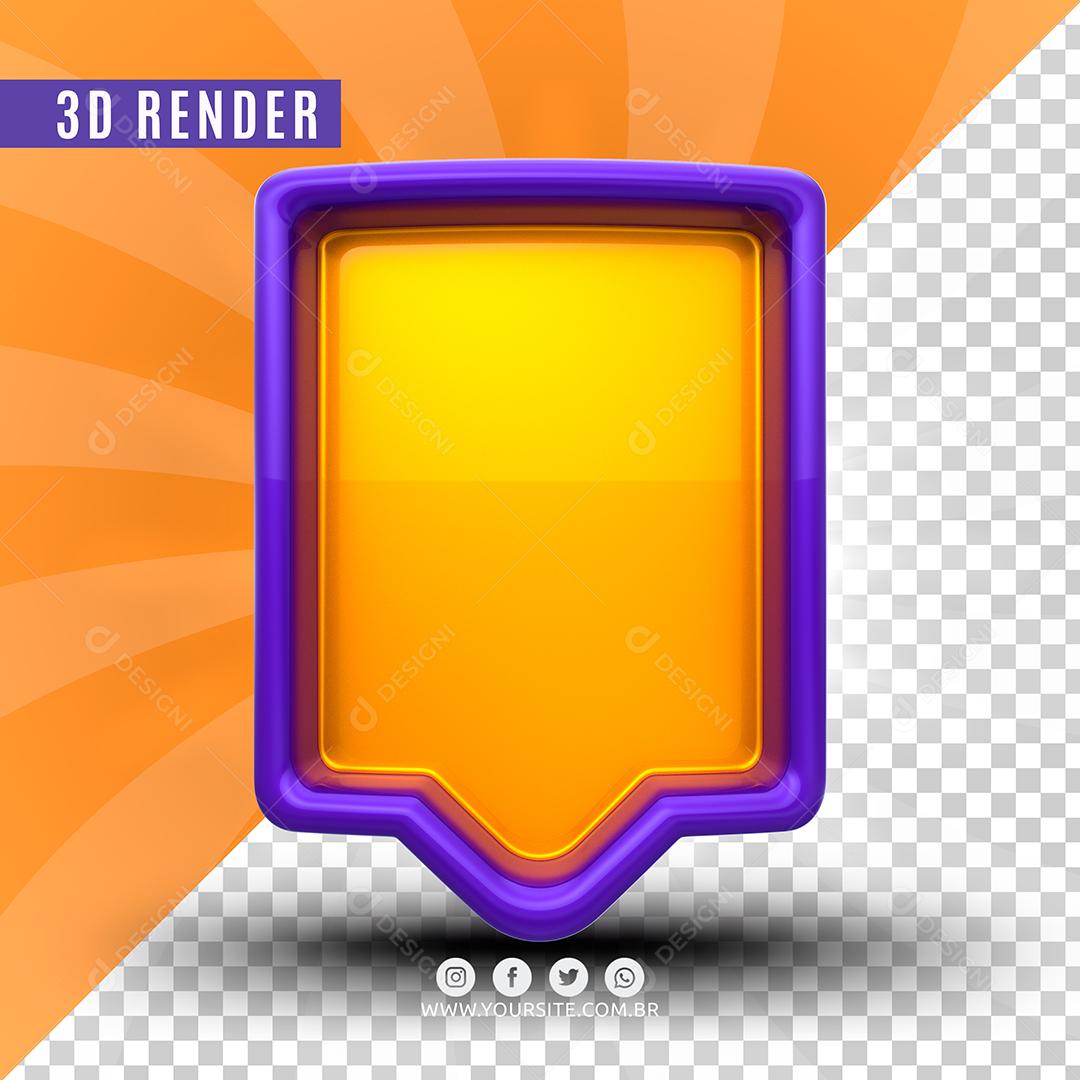 Elemento 3D Semana Do Consumidor Roxo Para Composição PSD