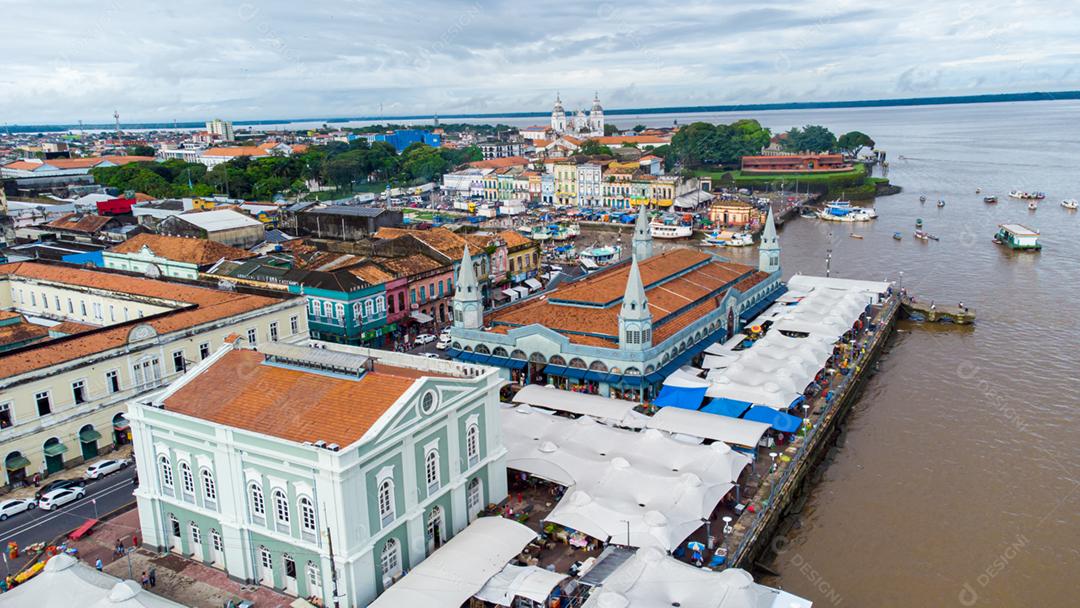 Famoso Mercado Ver-o-Peso e Mercado de Peixes em Belém, Pará, Brasil