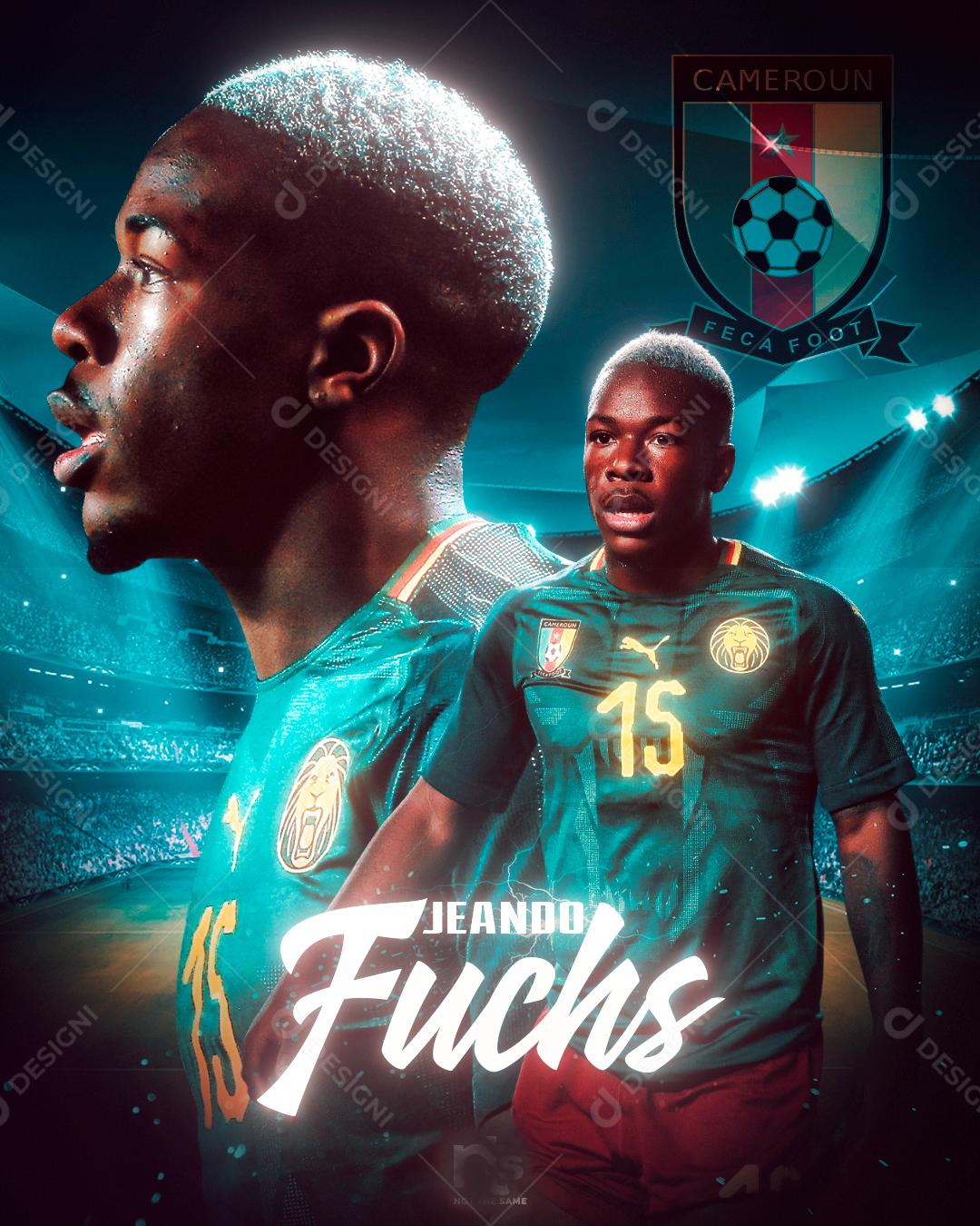 Flyer Futebol Jerand Jogador De Futebol Social Media PSD Editável