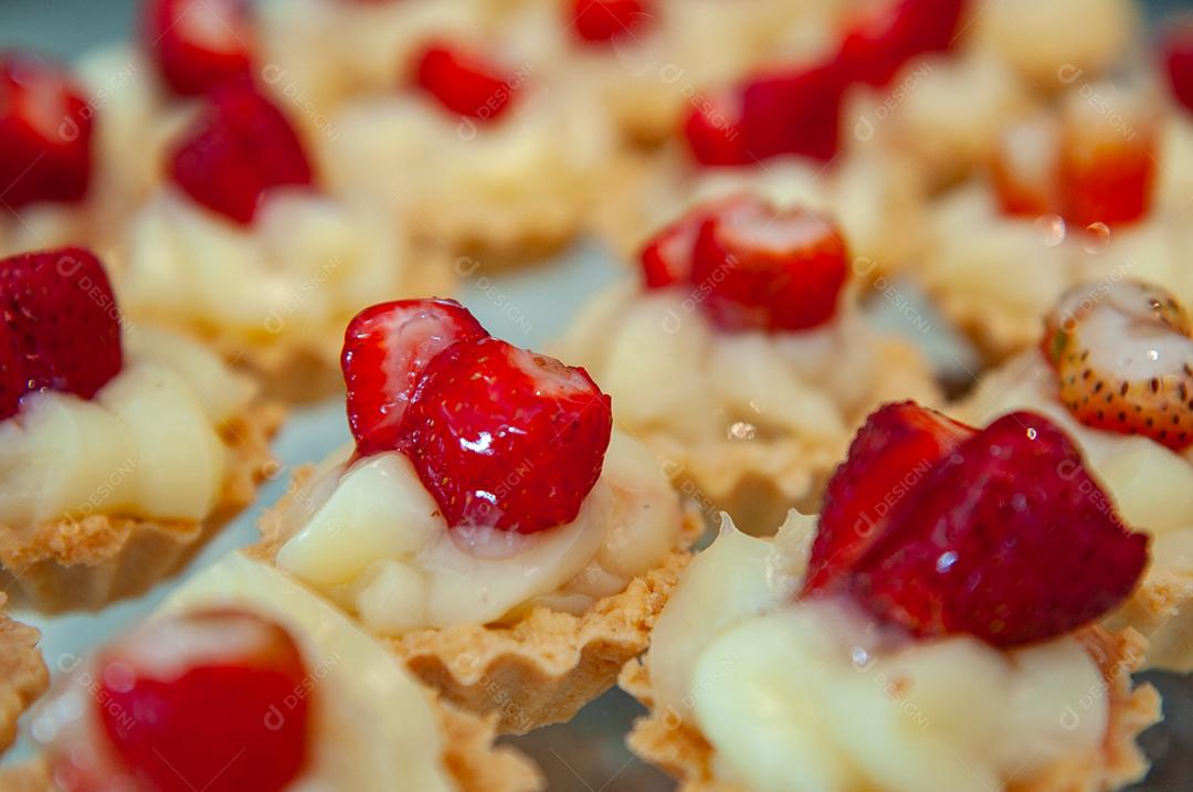 Comida torta de frutas restaurante