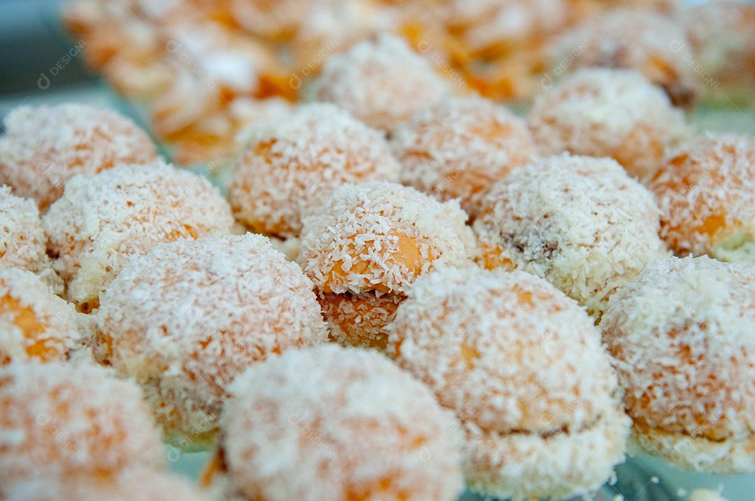 Comida doce bolo granulado