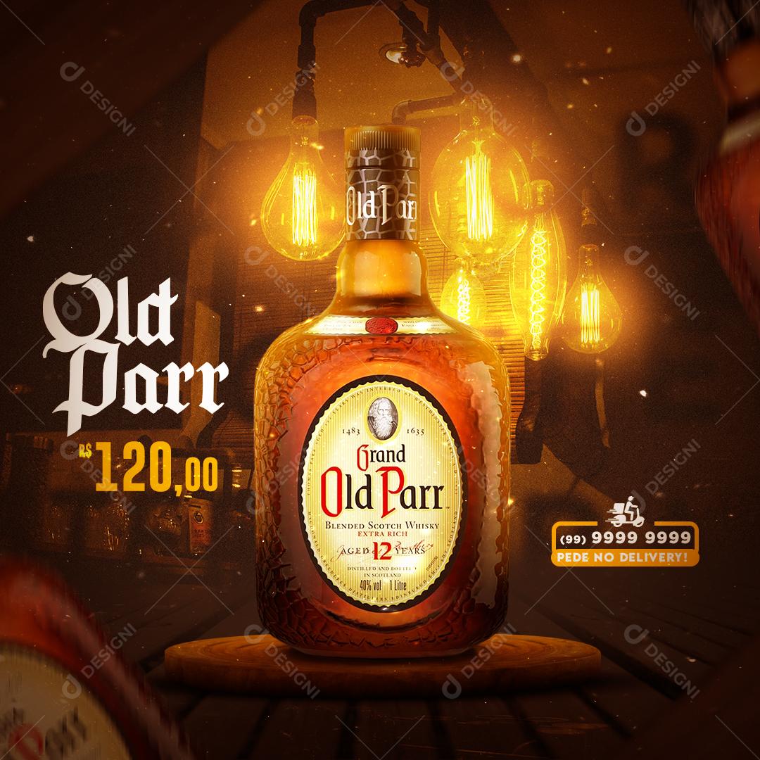 Old Par Bebida Wisk Social Media PSD Editável