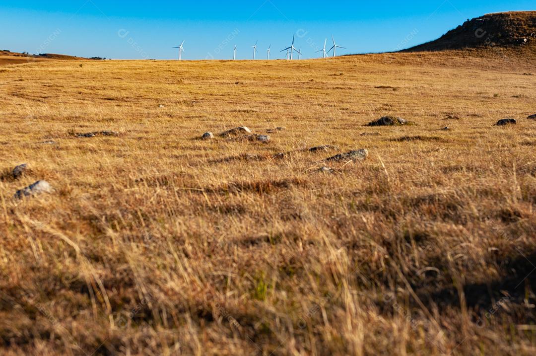 Paisagem motanhas penhascos campo dia ensolarado