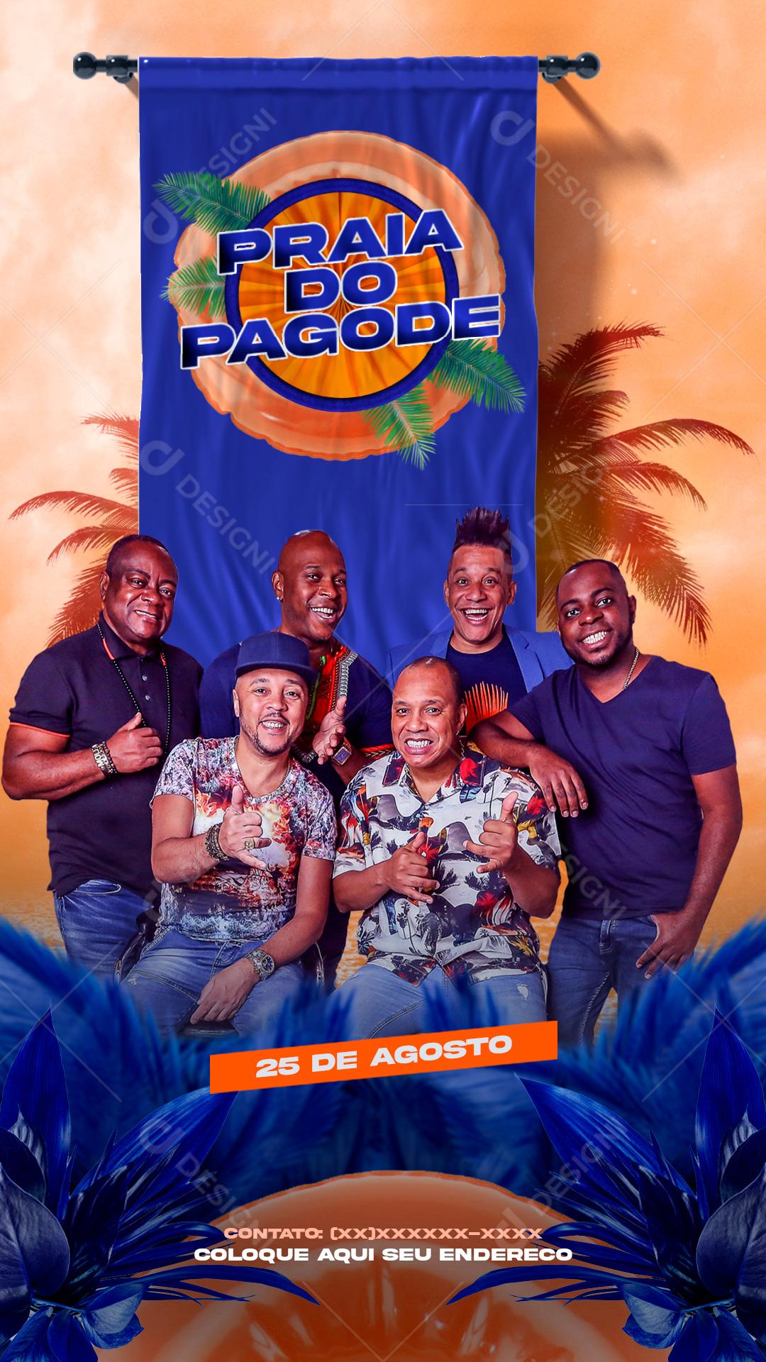 Show Praia Do Pagode 25 De Março Social Media PSD Editável
