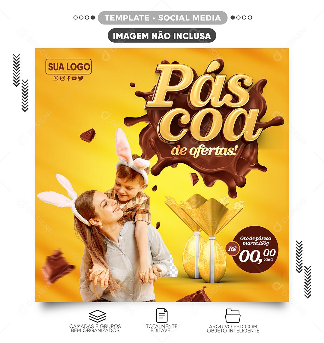 Páscoa De Ofertas Social Media PSD Editável