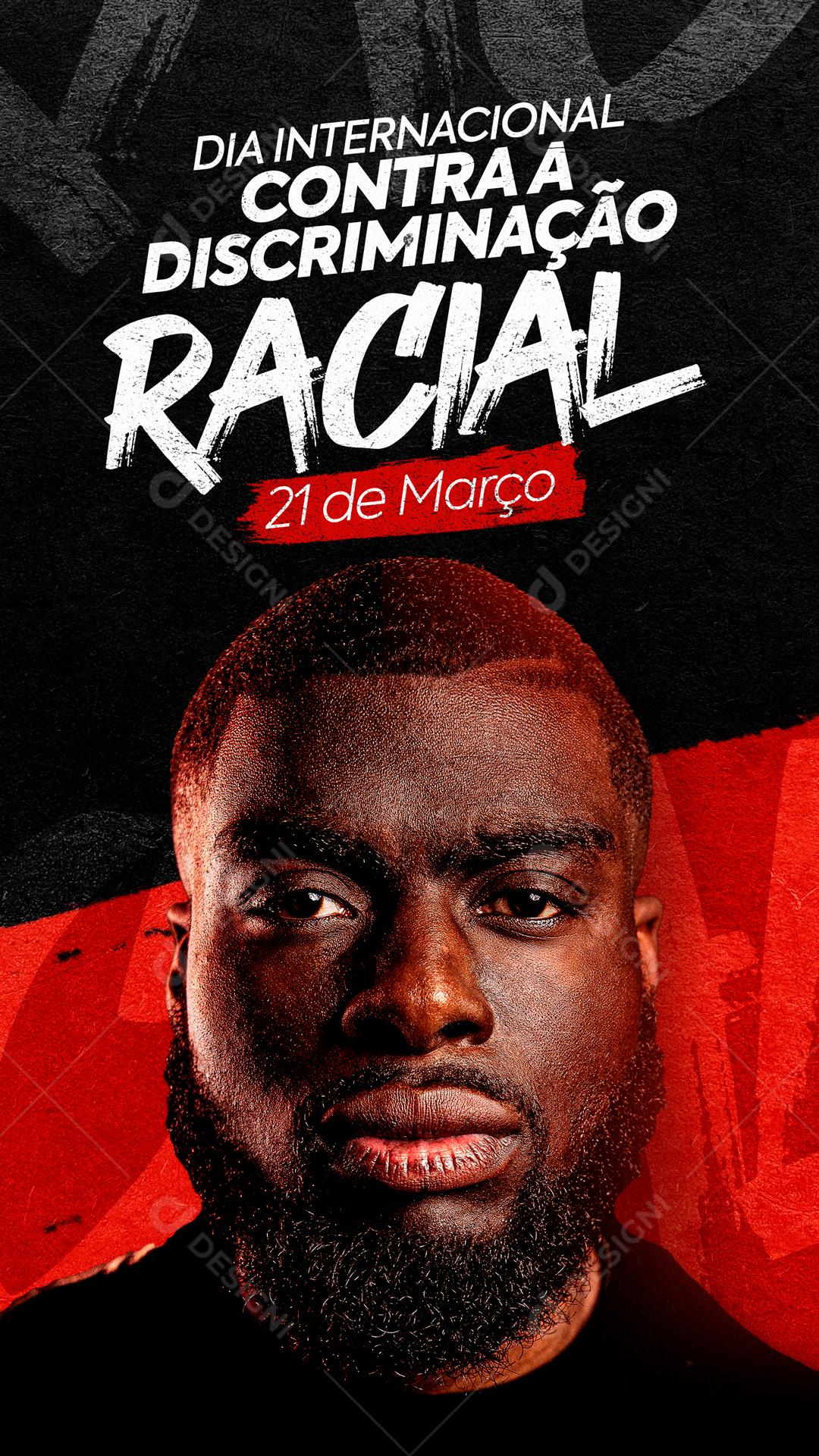 Dia Internacional Contra A Discriminação Racial Social Media PSD Editável