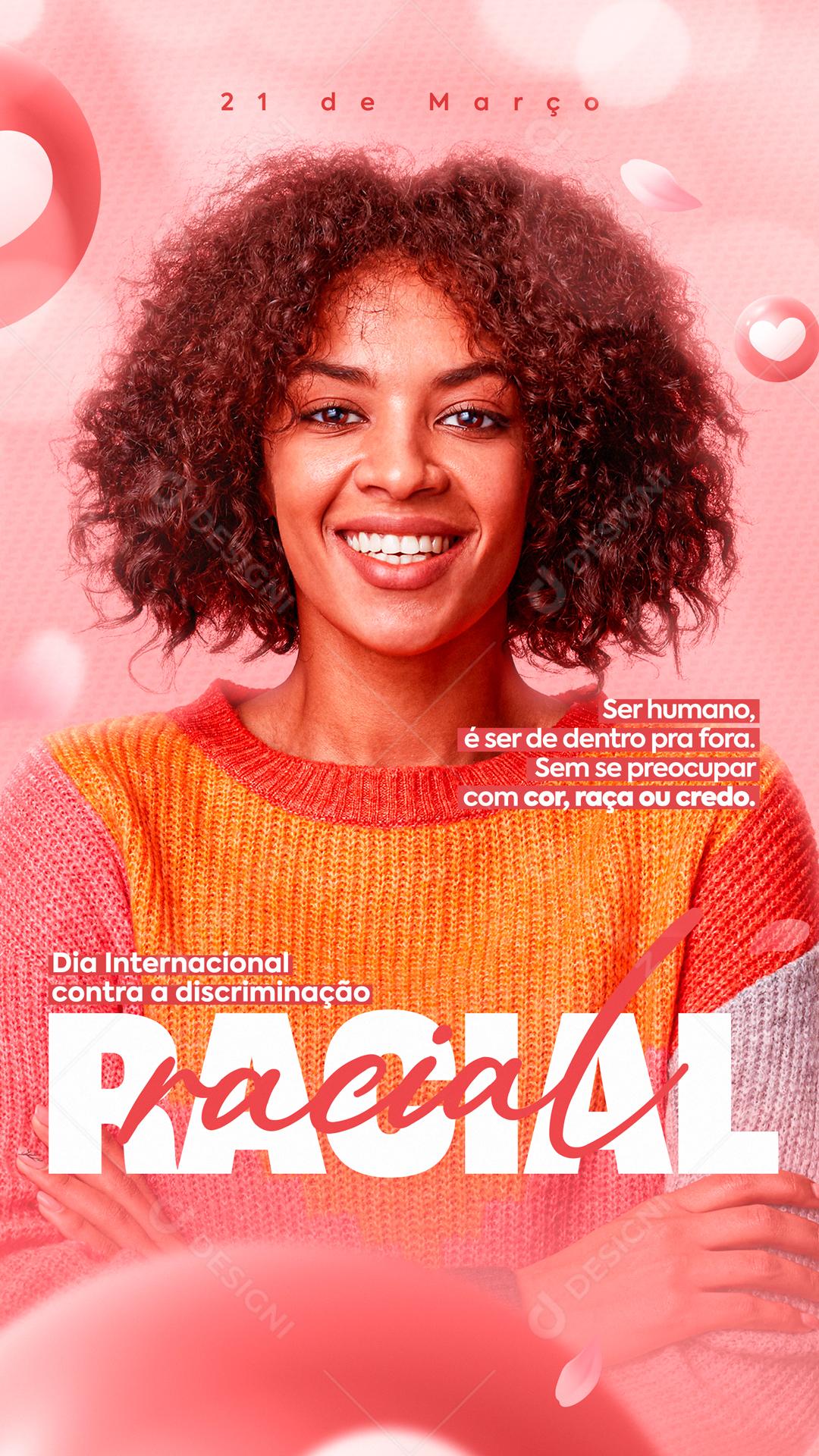 Dia Internacional Contra A Discriminação Racial Social Media PSD Editável