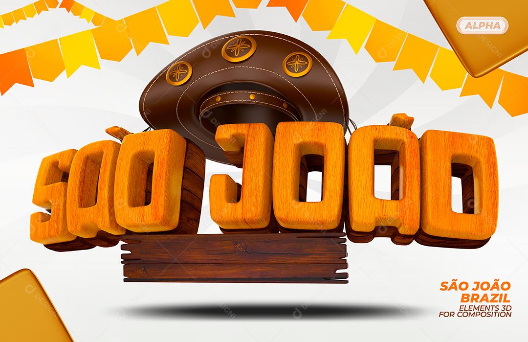 São João Selo 3D Para Composição PSD