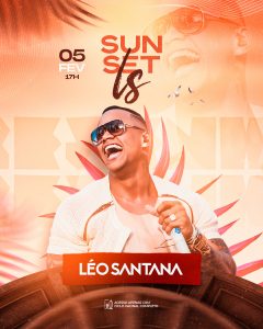 Social Media Sunset Ls Léo Santana Flyer PSD Editável