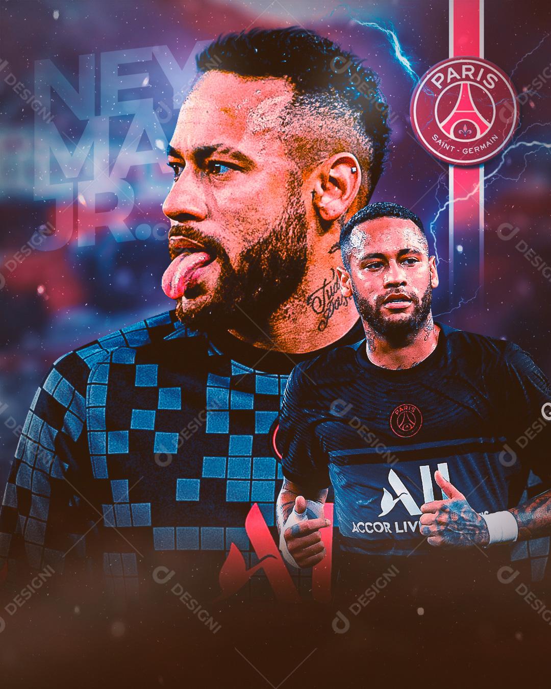 Social Media Jogador De Futebol Neymar Jr PSD Editável