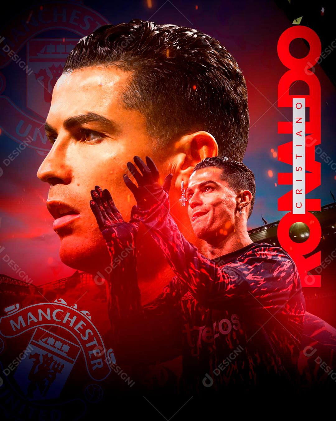 Social Media Jogador De Futebol Cristiano Ronaldo PSD Editável