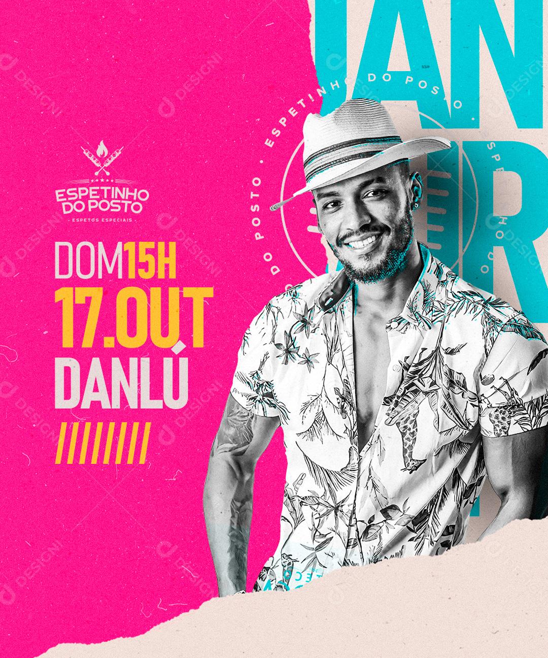 Social Media Danlú Agenda Domingo Flyer PSD Editável