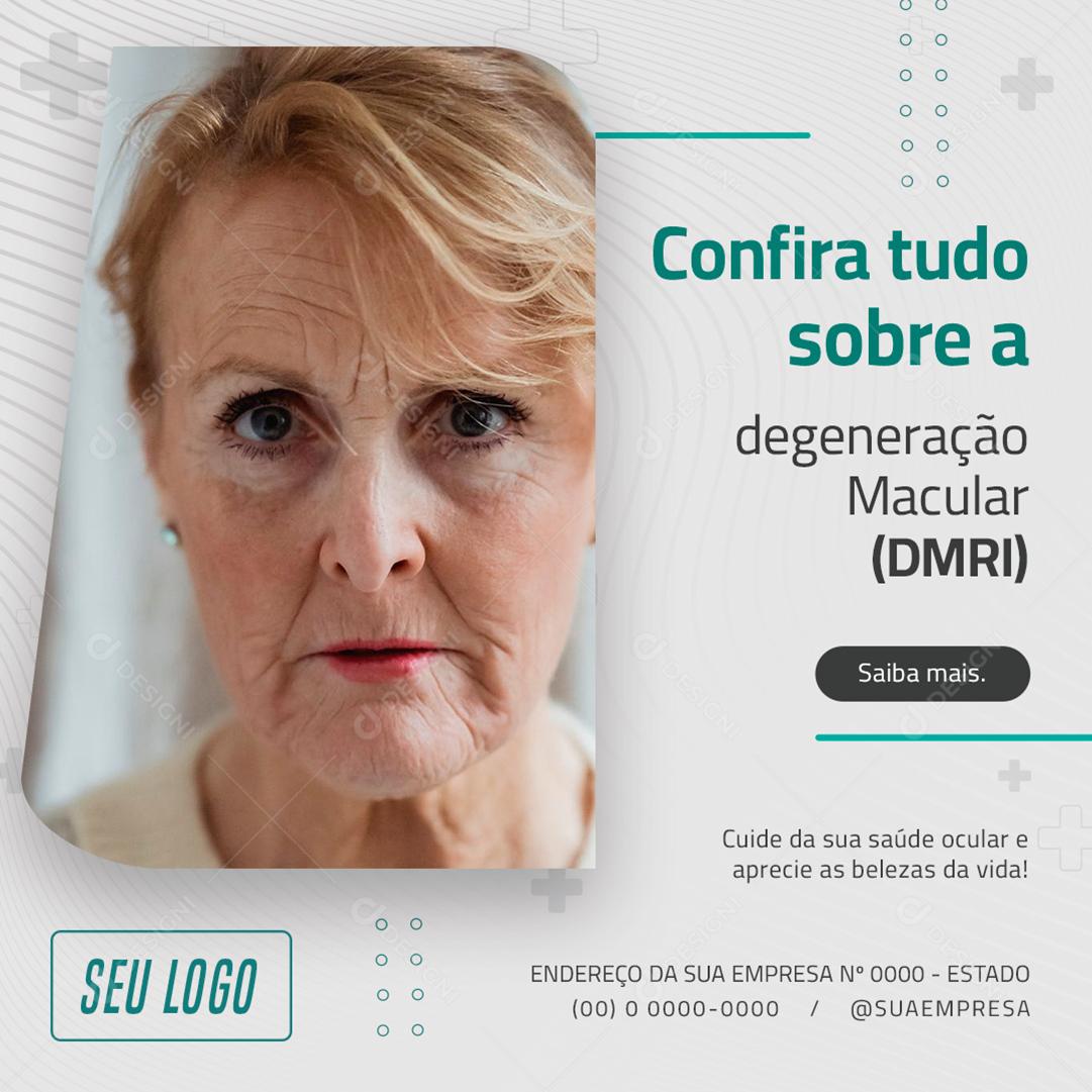 Degeneração Macular DMRI Óticas Social Media PSD Editável